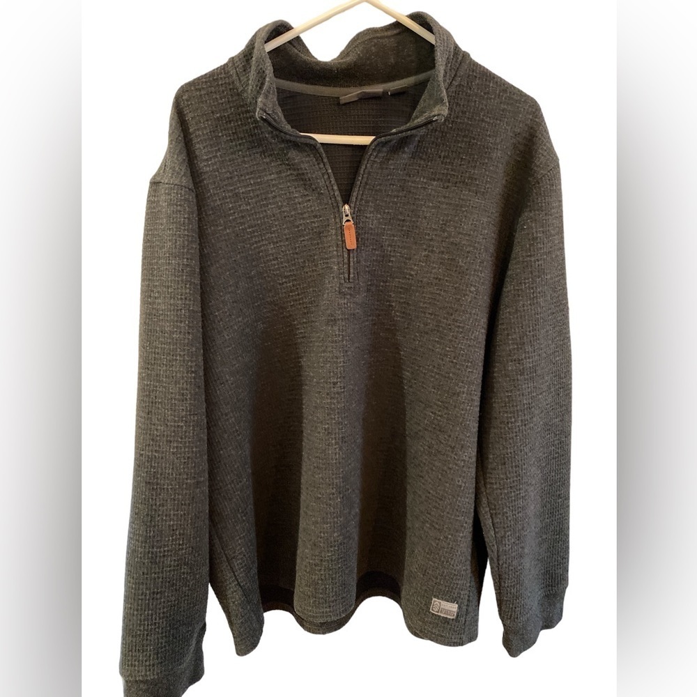 Free Country Waffle Knit Gray Sweater | Size XXL